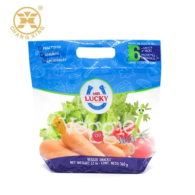 Recycle Vegetables Custom Printed Stand Up Pouches Zipock Clear Plastic Packing Bags