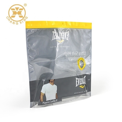 OEM PE Clothing Packaging Bags Eco Friendly Stand Up Frosted Zip Lock