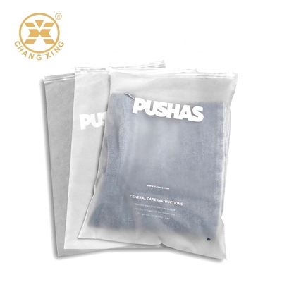 OEM PE Clothing Packaging Bags Eco Friendly Stand Up Frosted Zip Lock