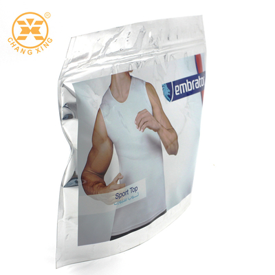 BOPP Resealable Clothing Packaging Bags With Logo T Shirt Garment Plastic Packaging Bags