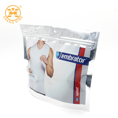 BOPP Resealable Clothing Packaging Bags With Logo T Shirt Garment Plastic Packaging Bags
