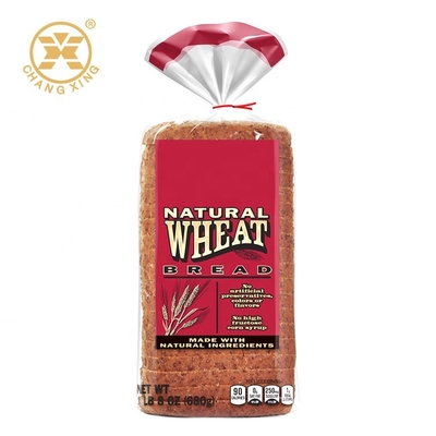 Gravure VMPET Kraft Bread Bags With Window 500g Stand Up Poly Bags With Visual Window