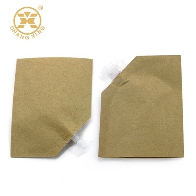 LDPE Multiwall Standing Pouch Kraft Paper 100 Microns Cream Packaging Bag