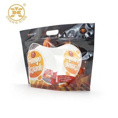 100 200 Microns Roast Chicken Packaging Grilled Rotisserie 1kg Food Packaging Pouch With Zipper