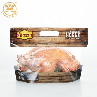 100 200 Microns Roast Chicken Packaging Grilled Rotisserie 1kg Food Packaging Pouch With Zipper