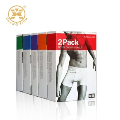 Mens Underwear Cuboid Cardboard Packaging Boxes Kraft Corrugated Mailer Boxes SGS