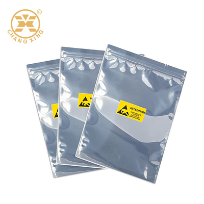 Plastic Electronic Circuit Moisture Proof Packaging Anti Static Ziplock Bags Electrostatic Proof