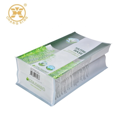 Sustainable 2lb 5lb BOPP Organic Fertilizer Packaging Bags Gravure Flat Bottom Box Pouch