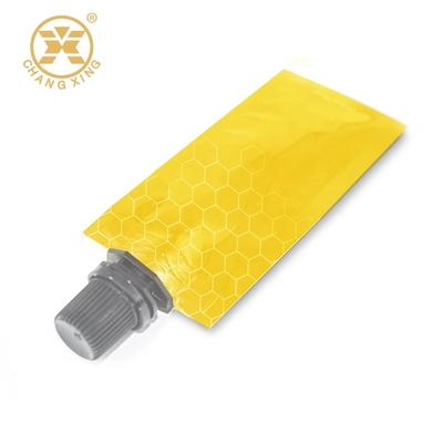 Honey spout pouch Plastic Printed Laminated Packaging Liquids Juice puree packaging pouch with cap