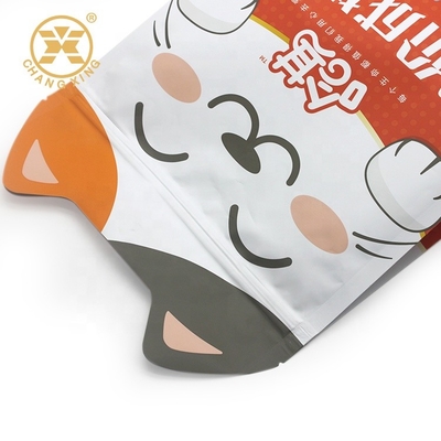 LDPE Dog Cat Pet Food Packaging Bag 5kg Box Bottom Zipper Pouch Eight Side Seal