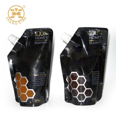 LDPE Honey Sachet Packaging Rohs Protein Powder 500g Stand Up Pouch With Nozzle