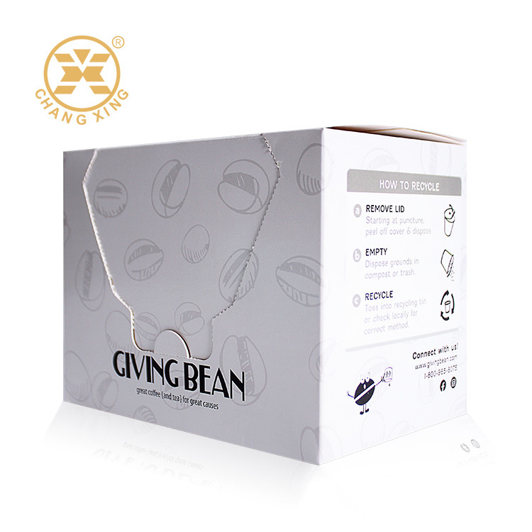 Custom White Paper Corrugated Cardboard Packing Boxes Coffee Sachet Packaging Box