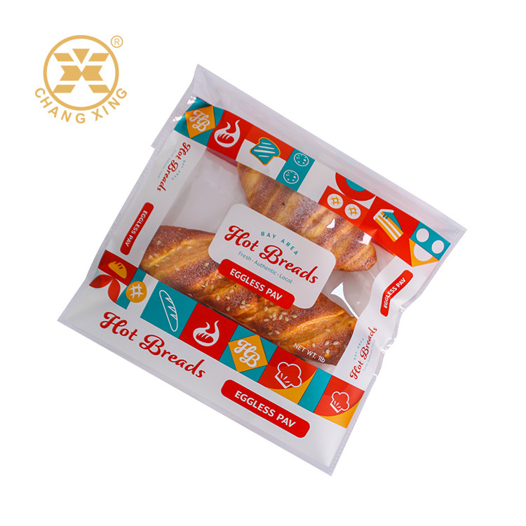 Custom Logo Printed PET PE Bakery Bread Packaging Bags Mini Cake Food Packaging Bag