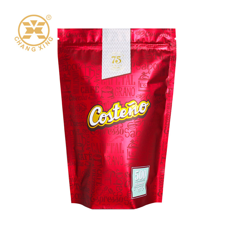 Aluminum Foil Stand Up Pouch Coffee Bean Tea Bag Food Packaging Bag Self-Standing Packing Bag