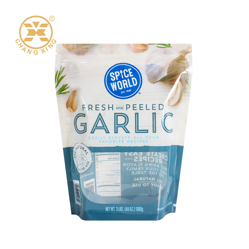 Custom PET/CPP Vegetable Packaging Bags with Zipper Top