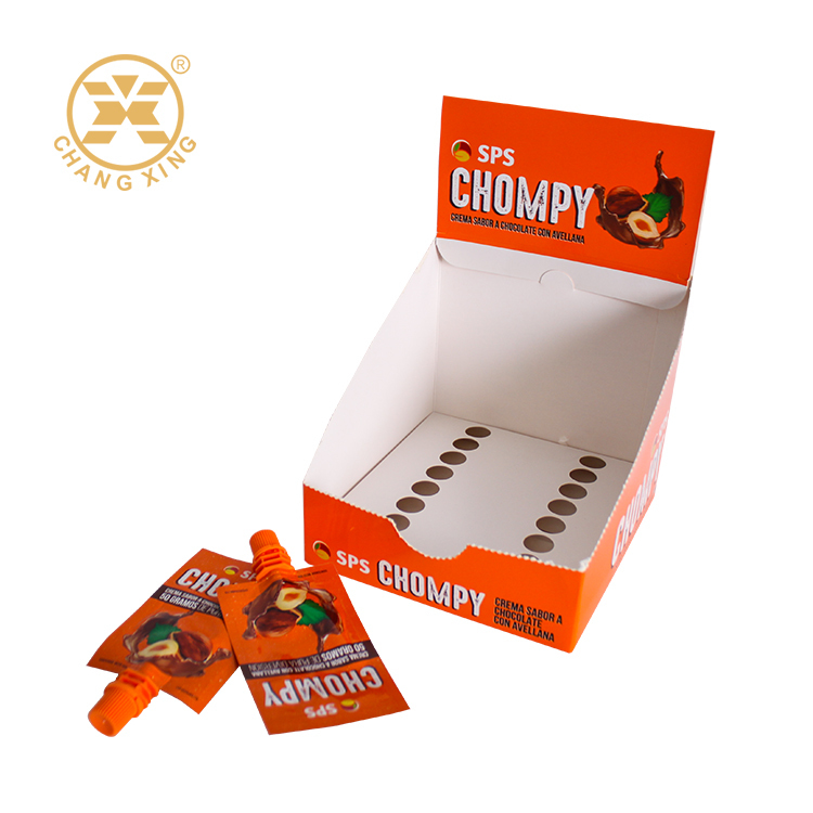 Custom Jelly Display Box with 300/350/400gsm Cardpaper Recyclable and Eco-friendly Shelf Ready Packaging Box