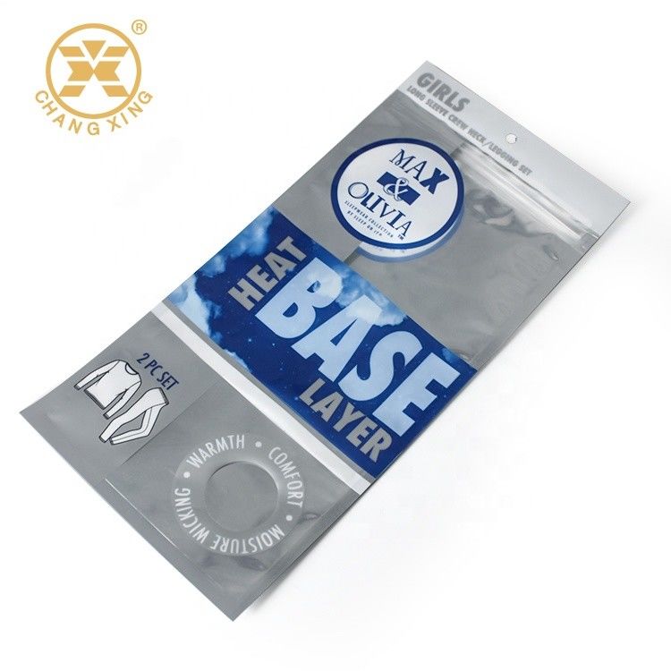 200 Microns Ziplock Garment Packaging Bag Mylar Plastic Packaging Bags