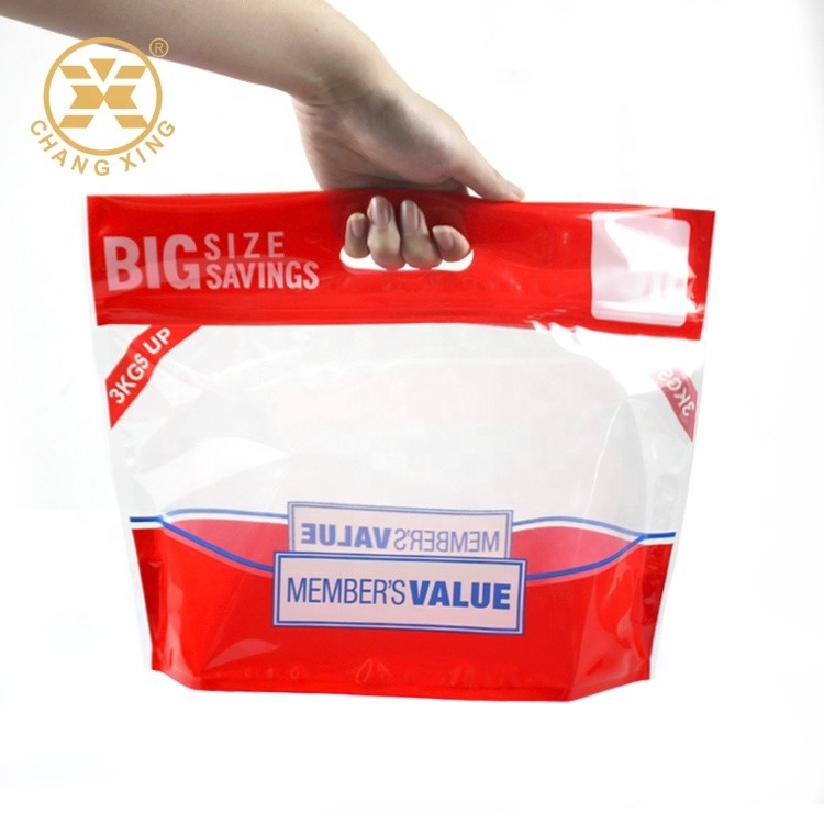 200 Microns 5kg Dry Fruit Packing Pouch Chicken Bopp Packaging Bag With Zipper Handle Window