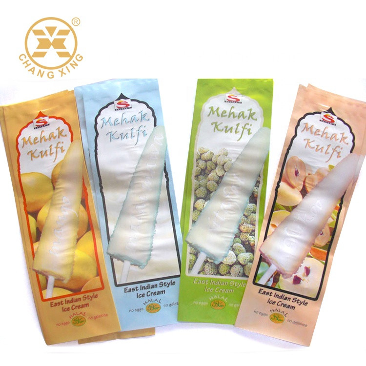 Matte Glossy Finish Pop Plastic Bag Freezing Biodegradable Plastic Film Roll Poly Popsicles Cream Bag