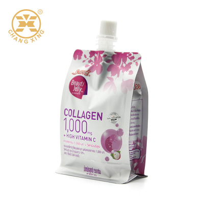 LDPE Beverage Jolly Sachet Packaging 1000mg Liquid With Central Spout