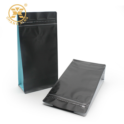 BOPP Colorful 12 Oz Zipper Box  Coffee Pouch With Valve Resealable