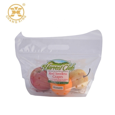 EXPE PP Plastic 3kg Dry Fruit Packaging Bags Stand Up Pouch With Zipper Vent Holes