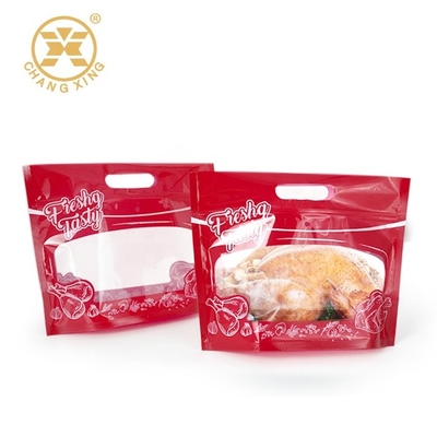Bopp Antifog Food Packaging Microwavable Grilled Rotisserie Chicken Plastic Takeaway Carrier Bags