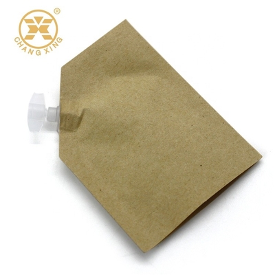 LDPE Multiwall Standing Pouch Kraft Paper 100 Microns Cream Packaging Bag