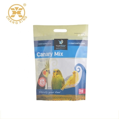 Environmental Glossy PE Pet Food Packaging Bag 20kg 25kg Standing Zipper Pouch